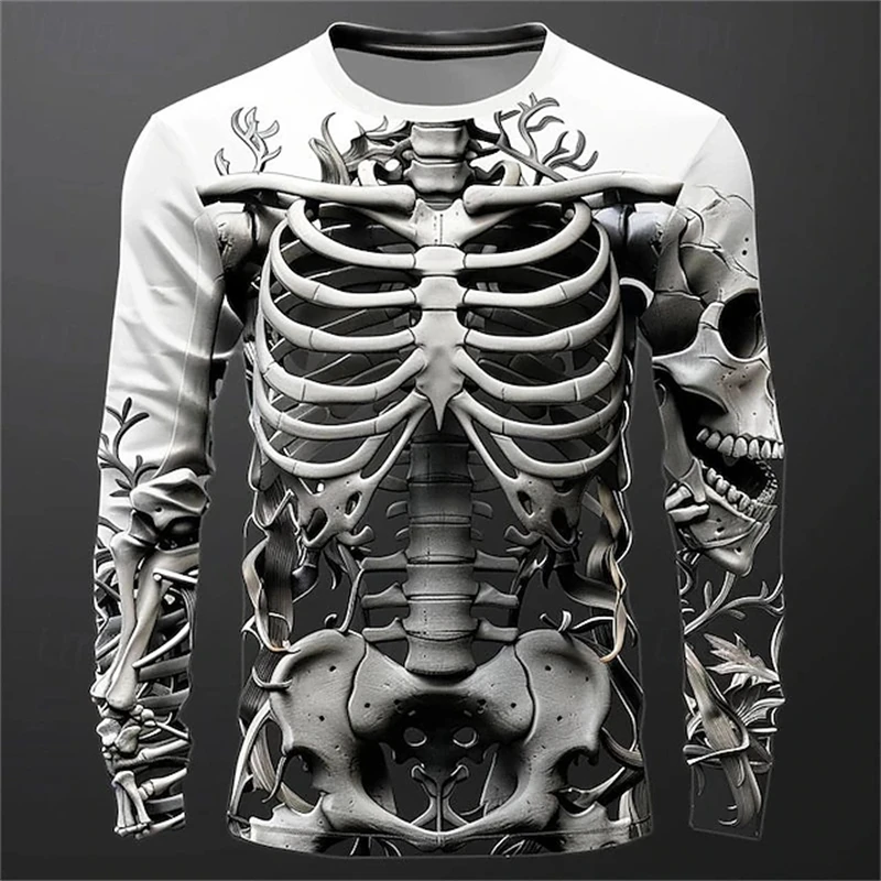 تيشيرتات رجالية بنقشة جمجمة ثل - مراجعة 3D Printing Custom وسعره